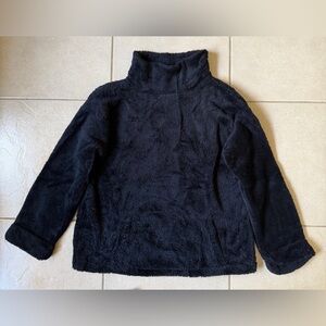 GAP GapBody Fleece Turtleneck Sweatshirt Black Size Large